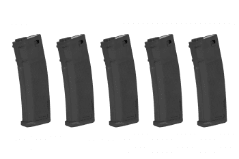 Specna Arms Set of 5 125BBs S-Mag Mid-Cap magazines - black